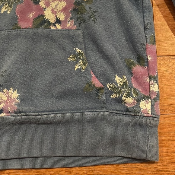 Gap Kids Girls Hooded Flowered Sweatshirt- Size Small - Picture 8 of 16